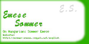 emese sommer business card